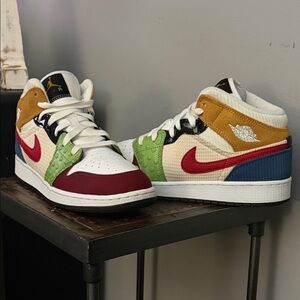 Air Jordan 1 Mid GS - Multicolored “Patchwork “